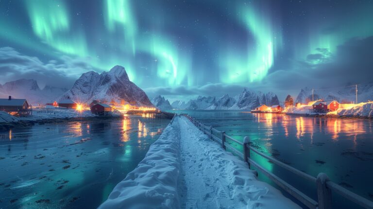aurora-borealis-landscape-sea