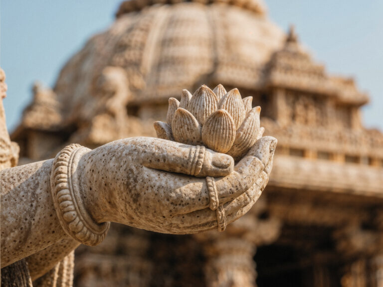 stone-hand-holding-lotus-flower-sculpture